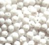 200 6mm Acrylic Faceted Opaque White
